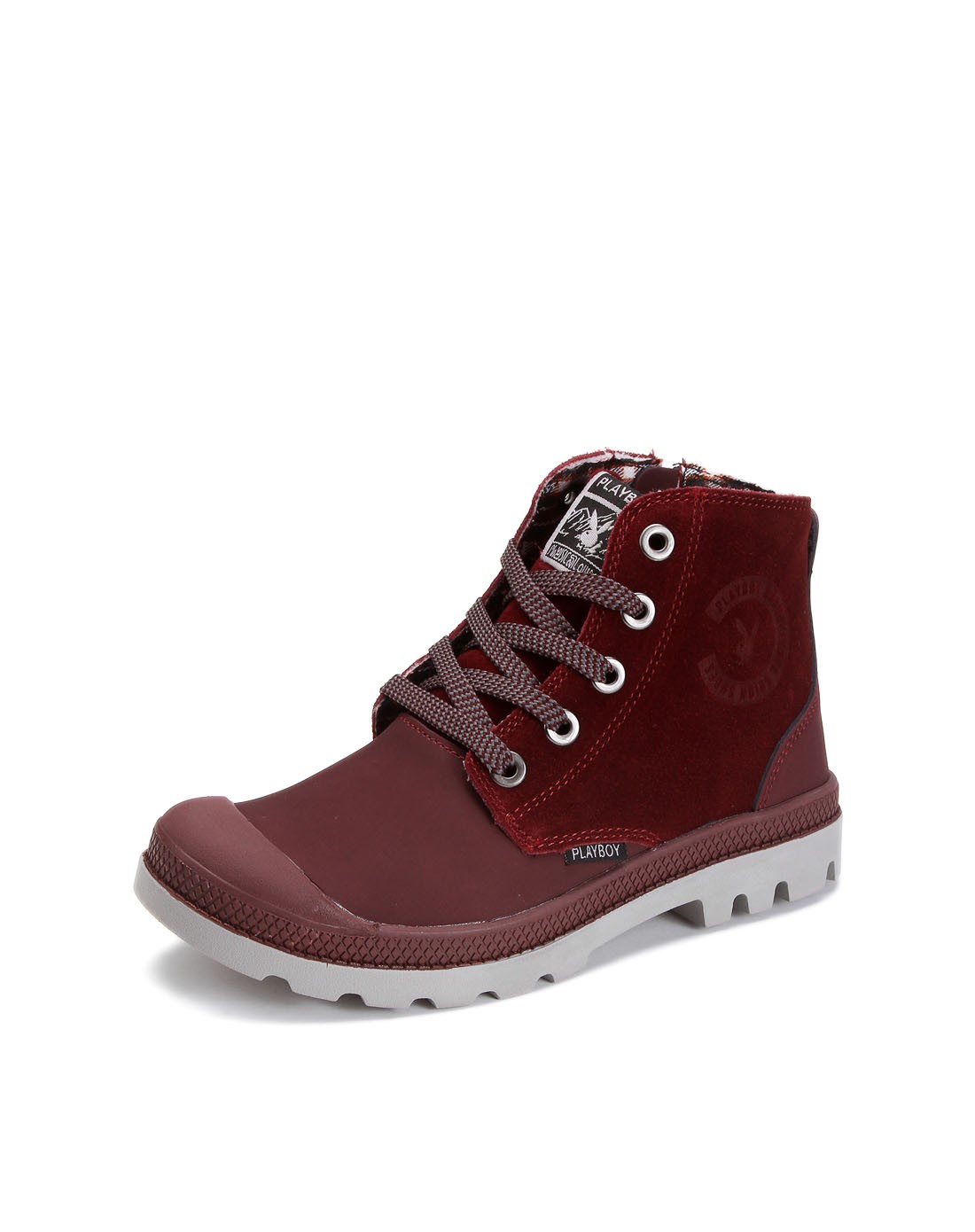 女款红色高帮军鞋