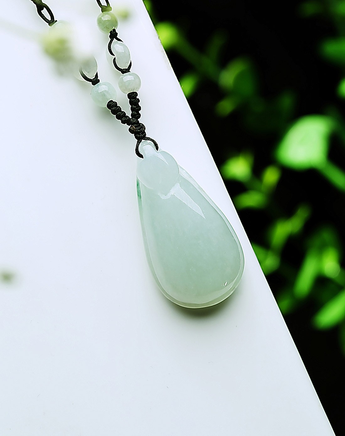 精雕超细腻冰种饱满水滴福贝 福在眼前吊坠