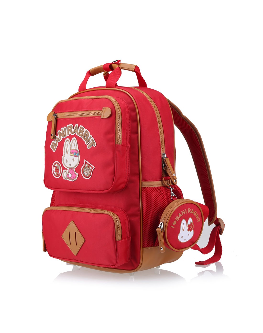 女红色欧美版儿童背包