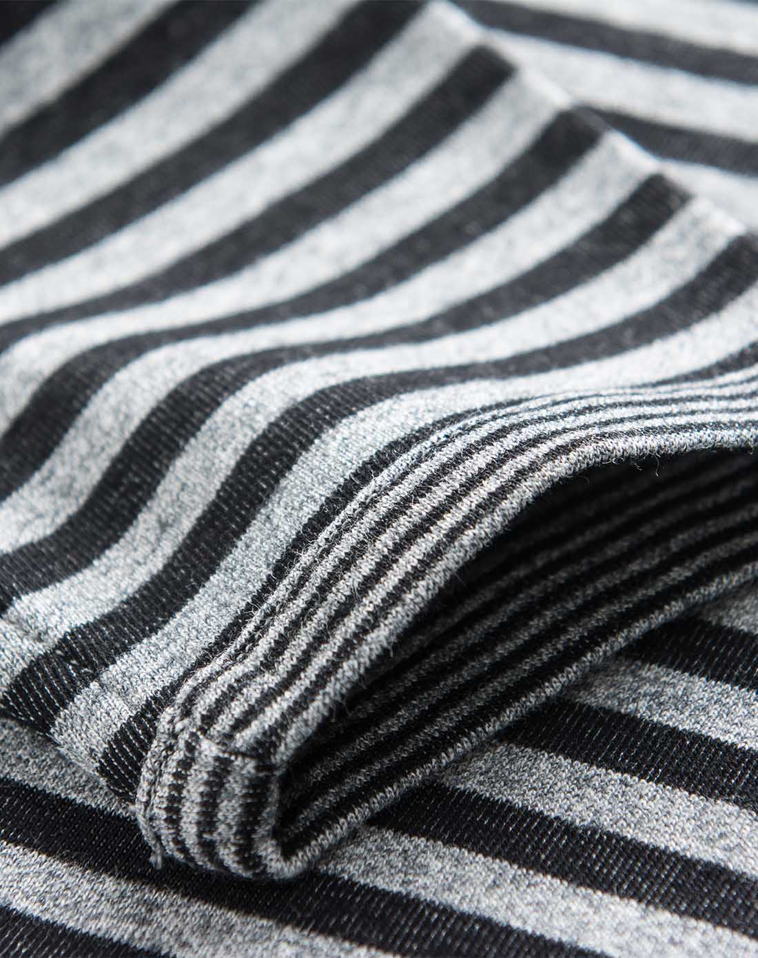 中性黑灰条纹双面布两面穿上衣