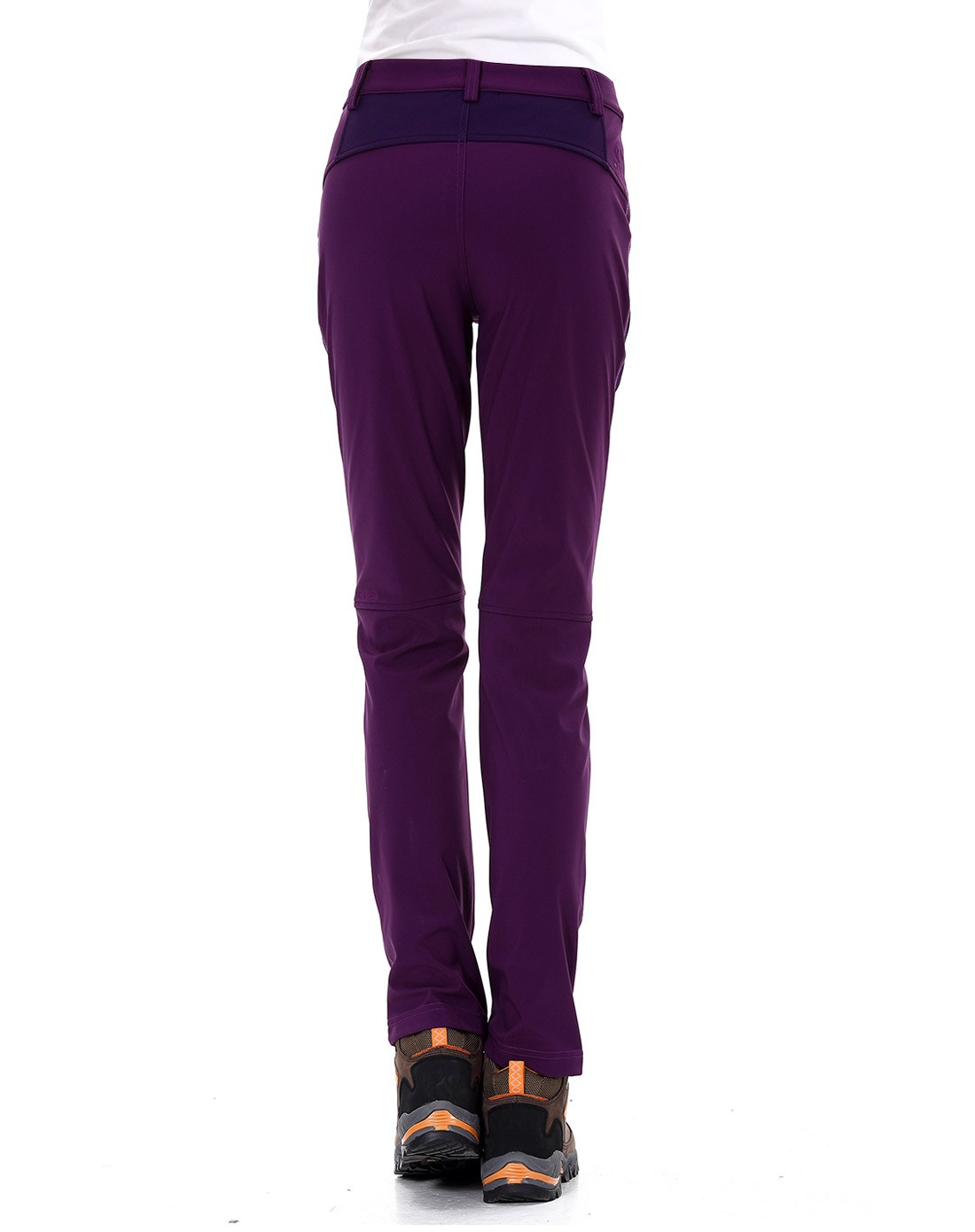 极星shehe 女款深紫色内抓绒长裤 防风舒适