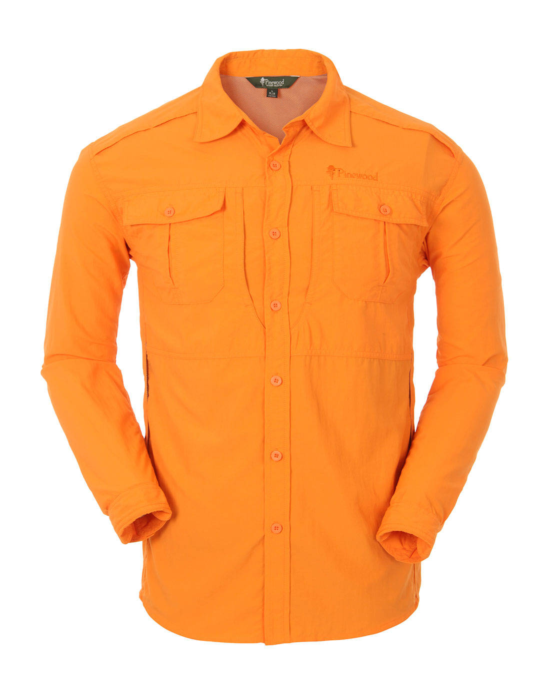 男款果皮橙色长袖速干衬衫