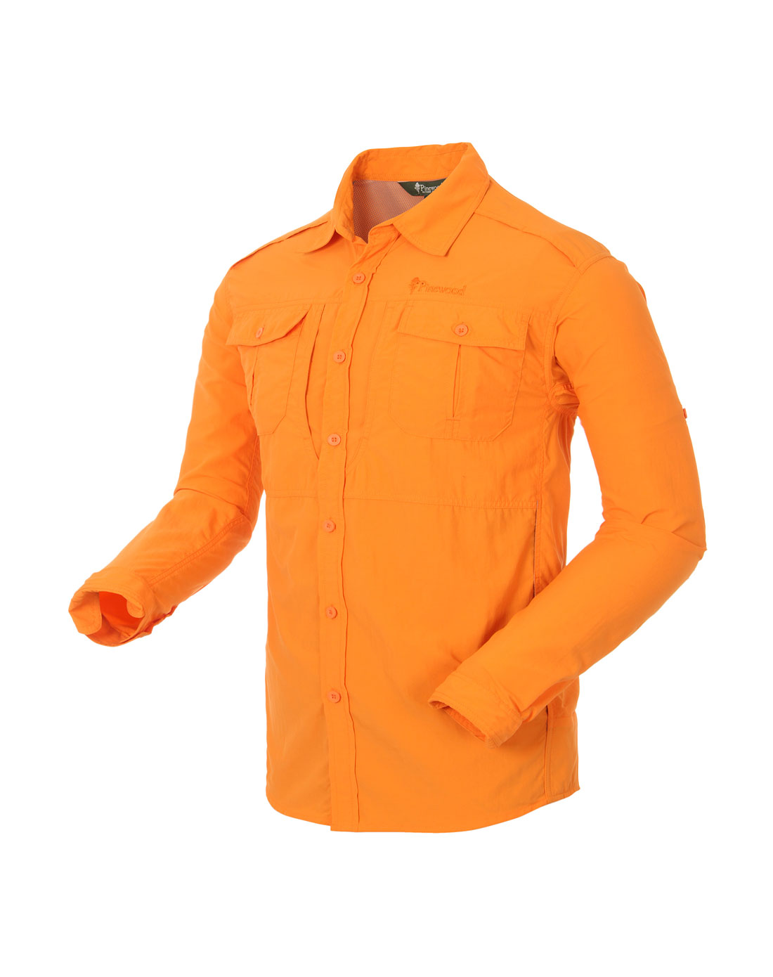 男款果皮橙色长袖速干衬衫