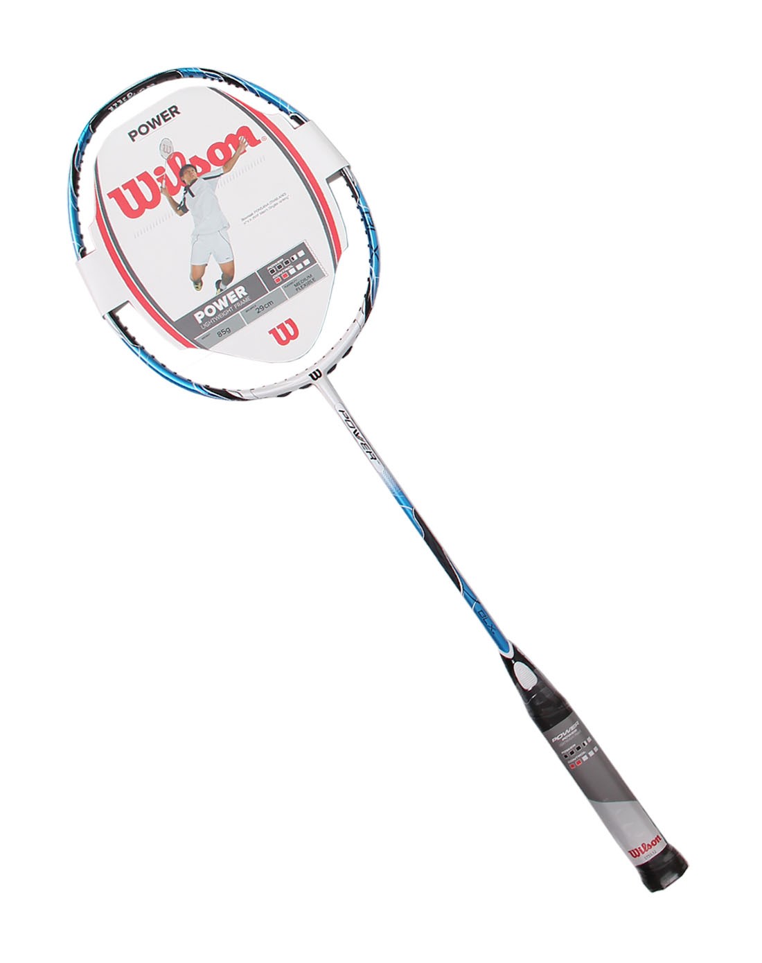 威尔胜wilson运动专场 中性款白蓝blx power羽毛球拍 玄武岩碳素空拍