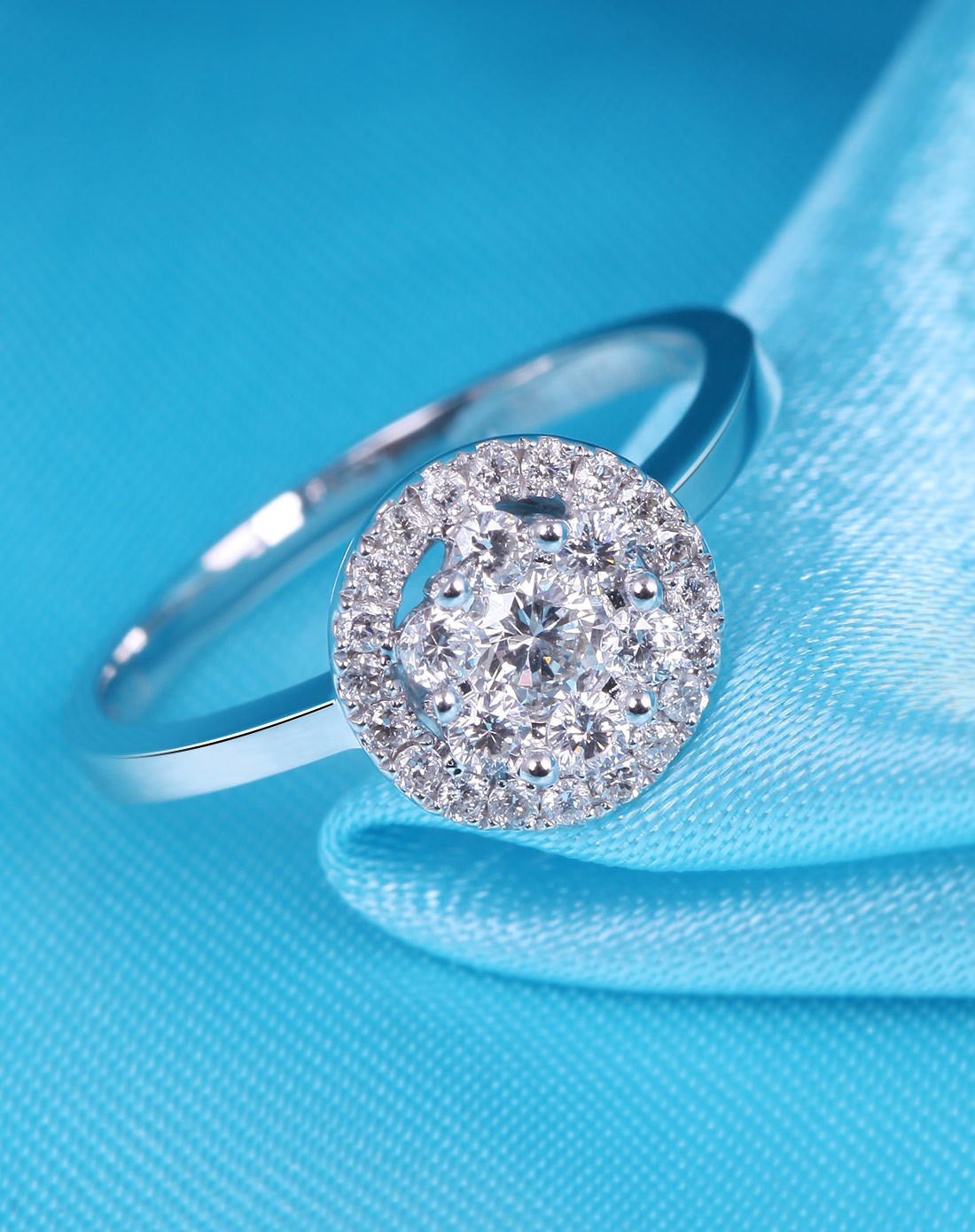 每克拉美珠宝专场-瑶光之星华贵3克拉显钻效果18k金钻石女戒