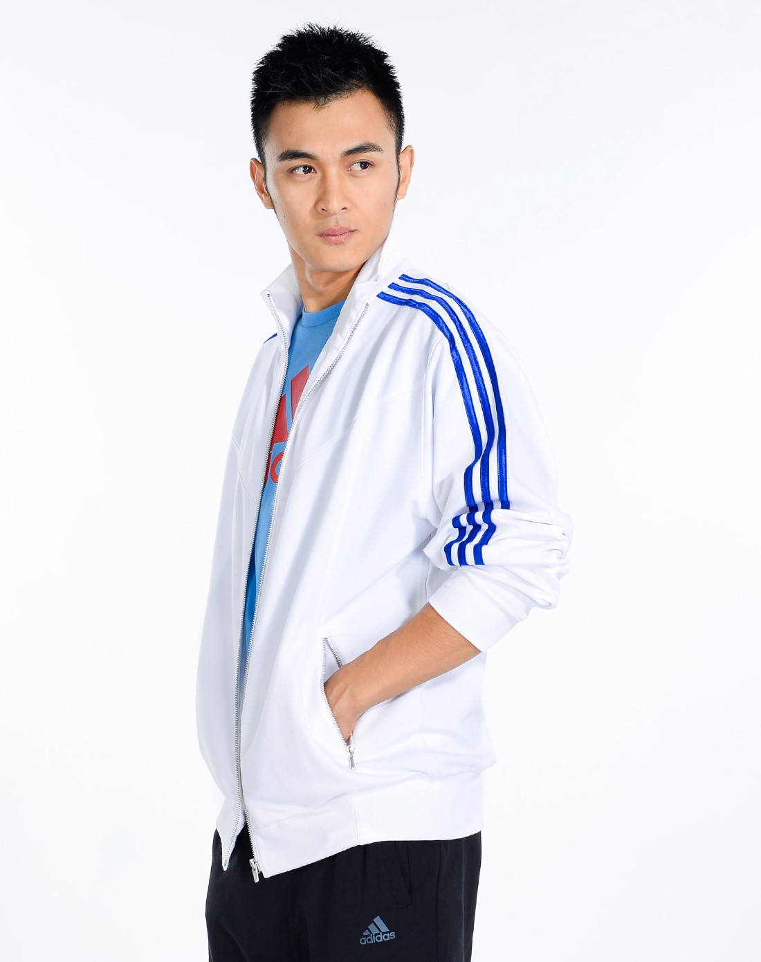 男款白色训练系列夹克 运动百搭