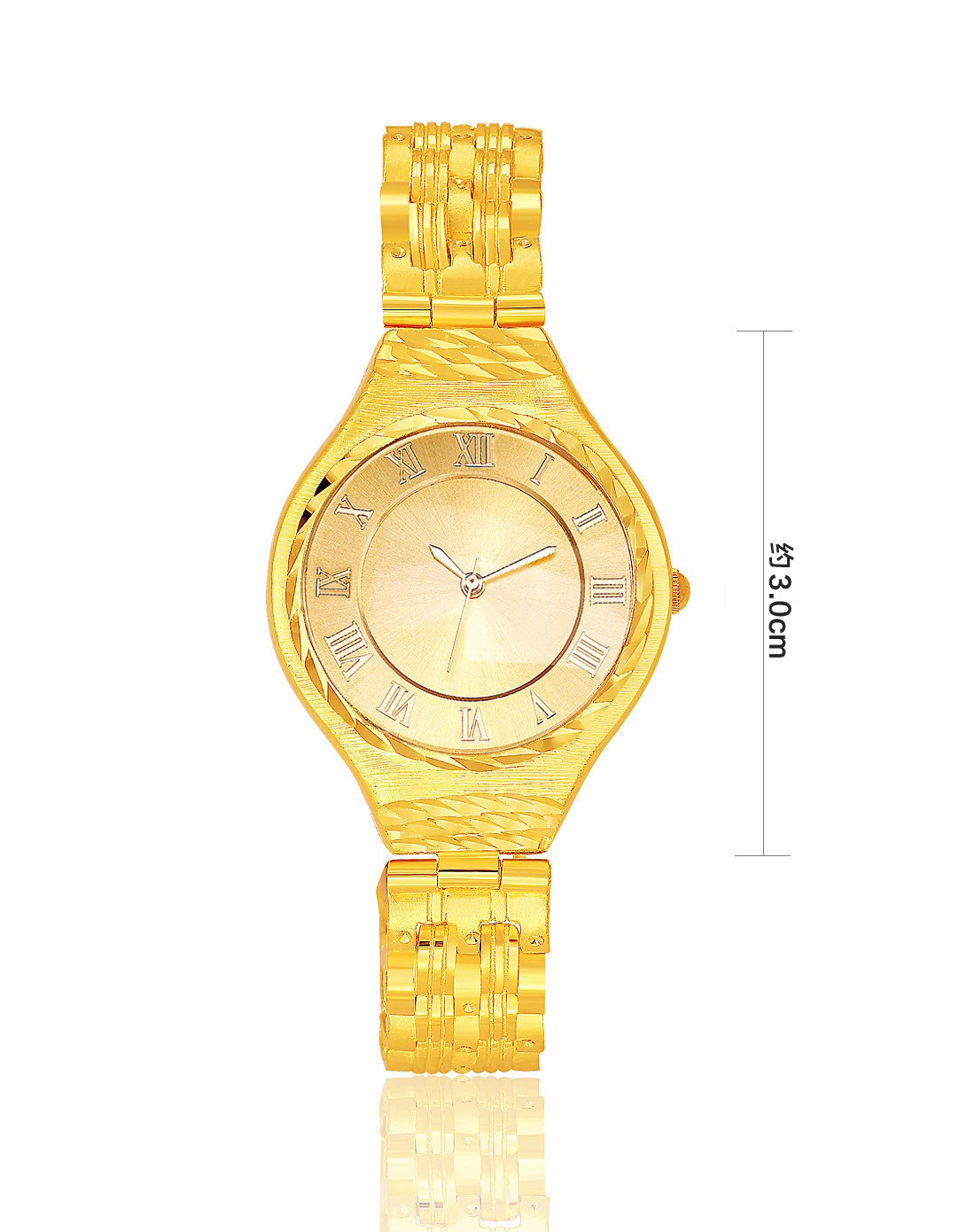 > 千足金黄金手表情侣表 商务表 约59.21克