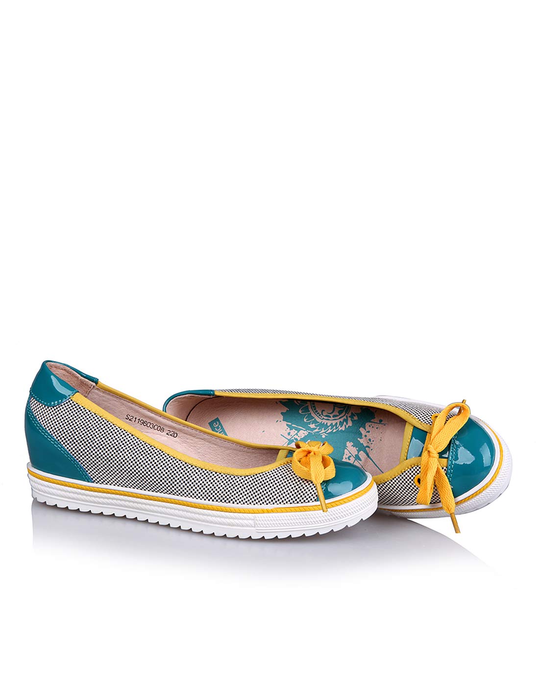 banner集团品牌女鞋太阳舞 深蓝色布/羊漆皮系带内增高单鞋s2119603c