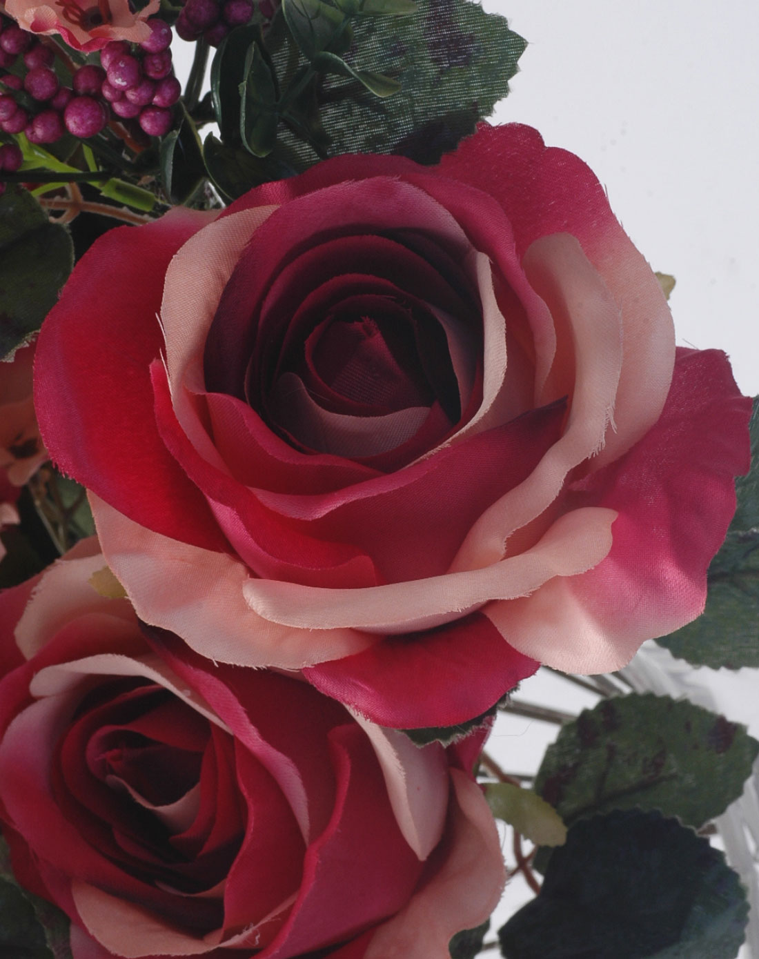 高仿插花14头香妃玫瑰