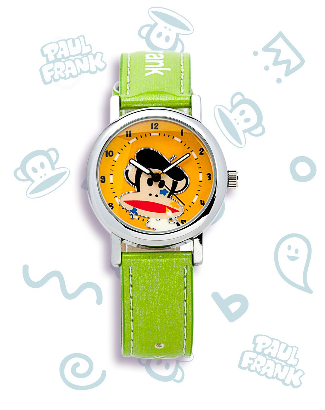 paul frank 卡通儿童手表草绿 色