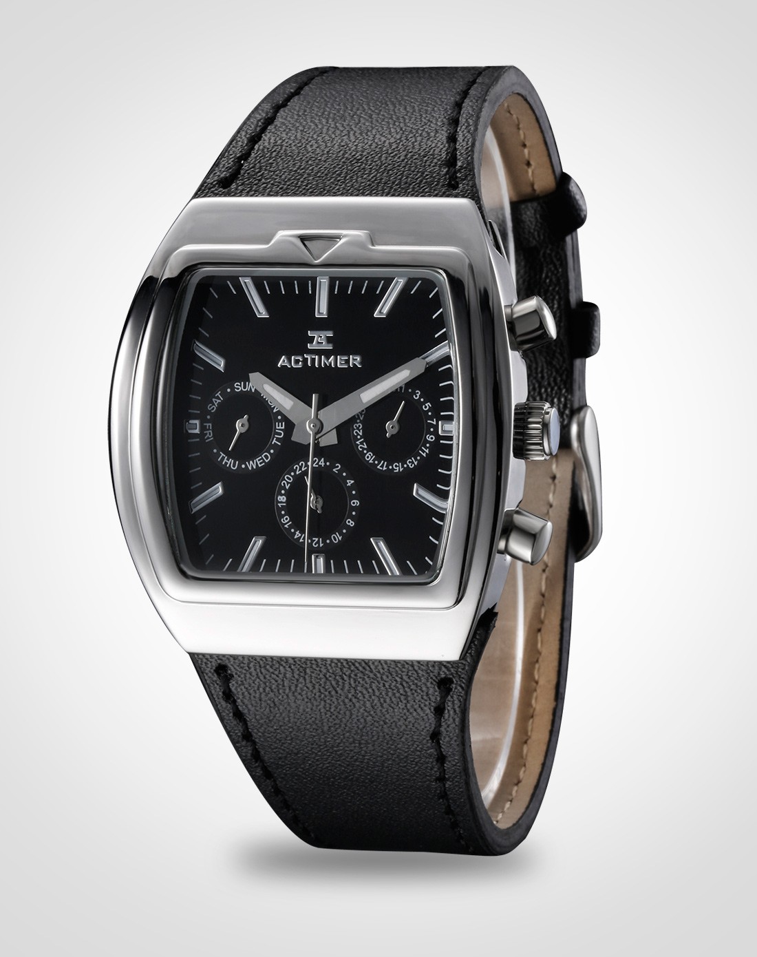 时光爱客actimer手表专场 > 男表 六针梭型真皮款-星空旅行者