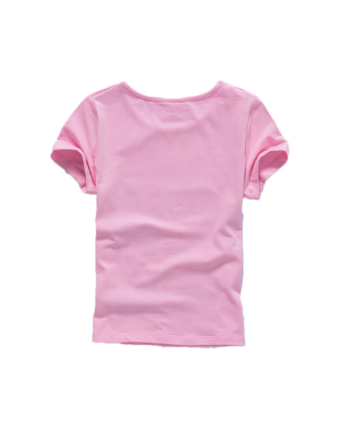 女童粉红色短袖t恤