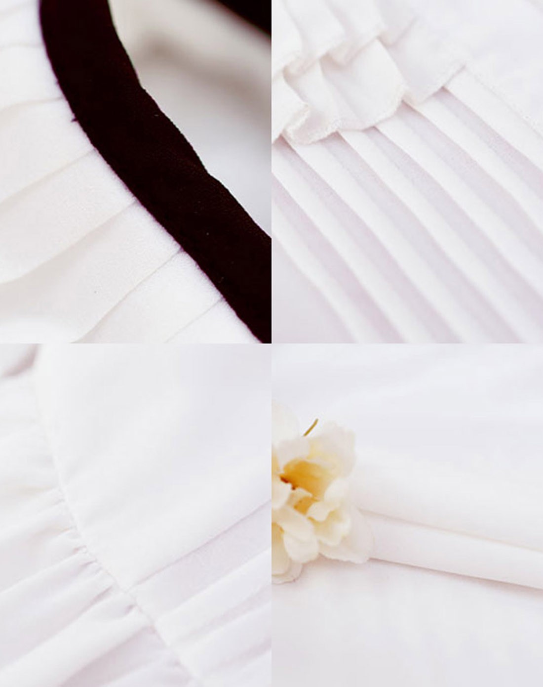 百搭塔克褶褶皱底摆长袖衬衫