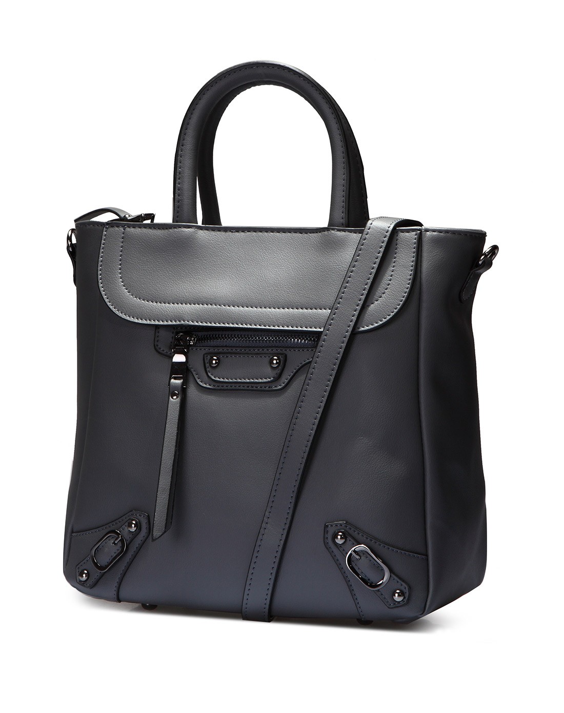 灰色珠光时尚手提单肩斜挎女包