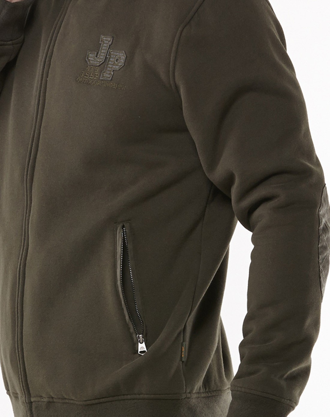 战地吉普afs jeep男士军色拉链绣花卫衣166006军色_唯品会