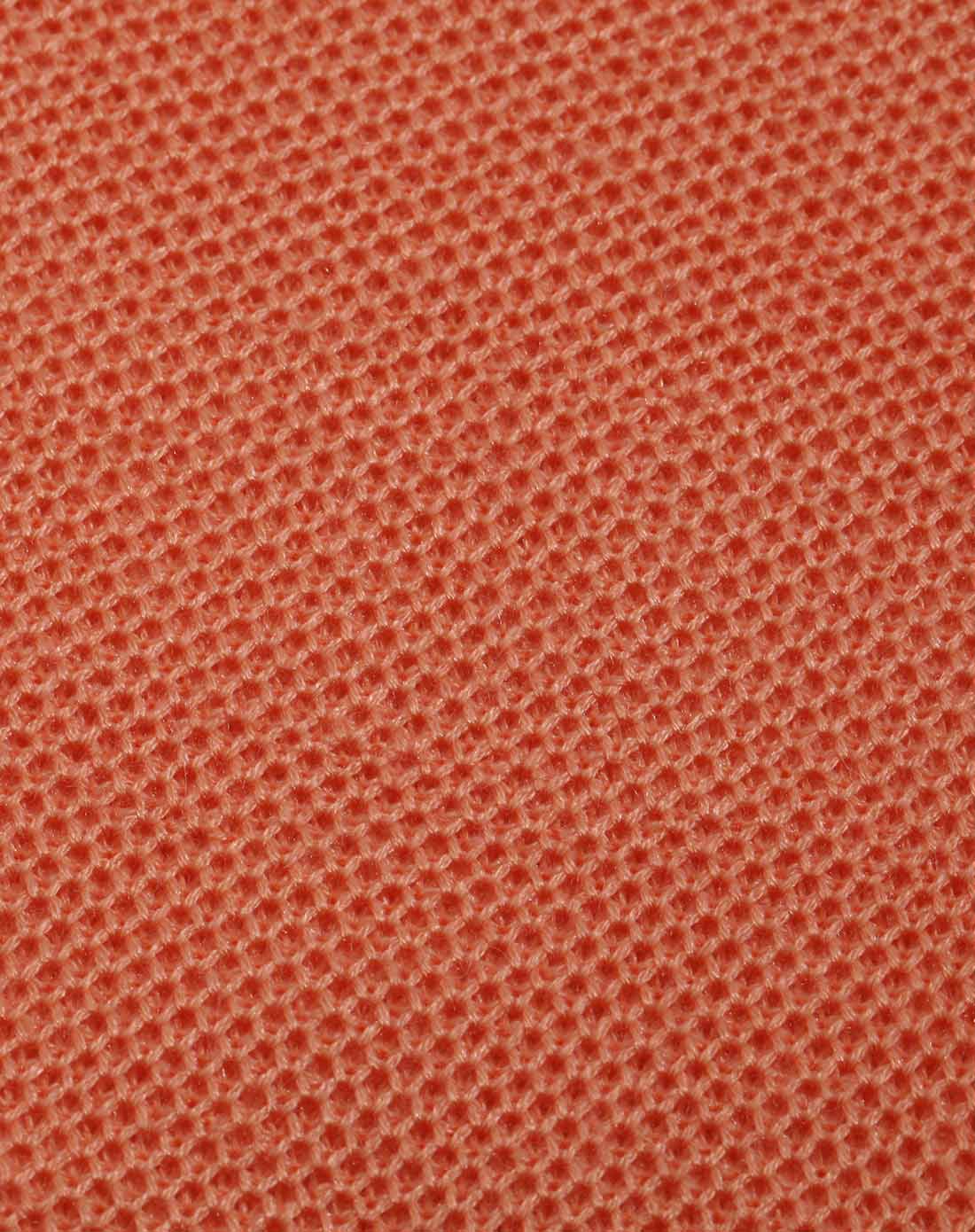 桔红色清新简约纯色修身百搭套头毛衣