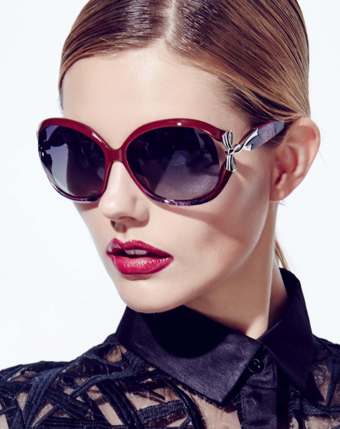 特惠 欧美明星款潮流蝴蝶结偏光镜墨镜眼镜