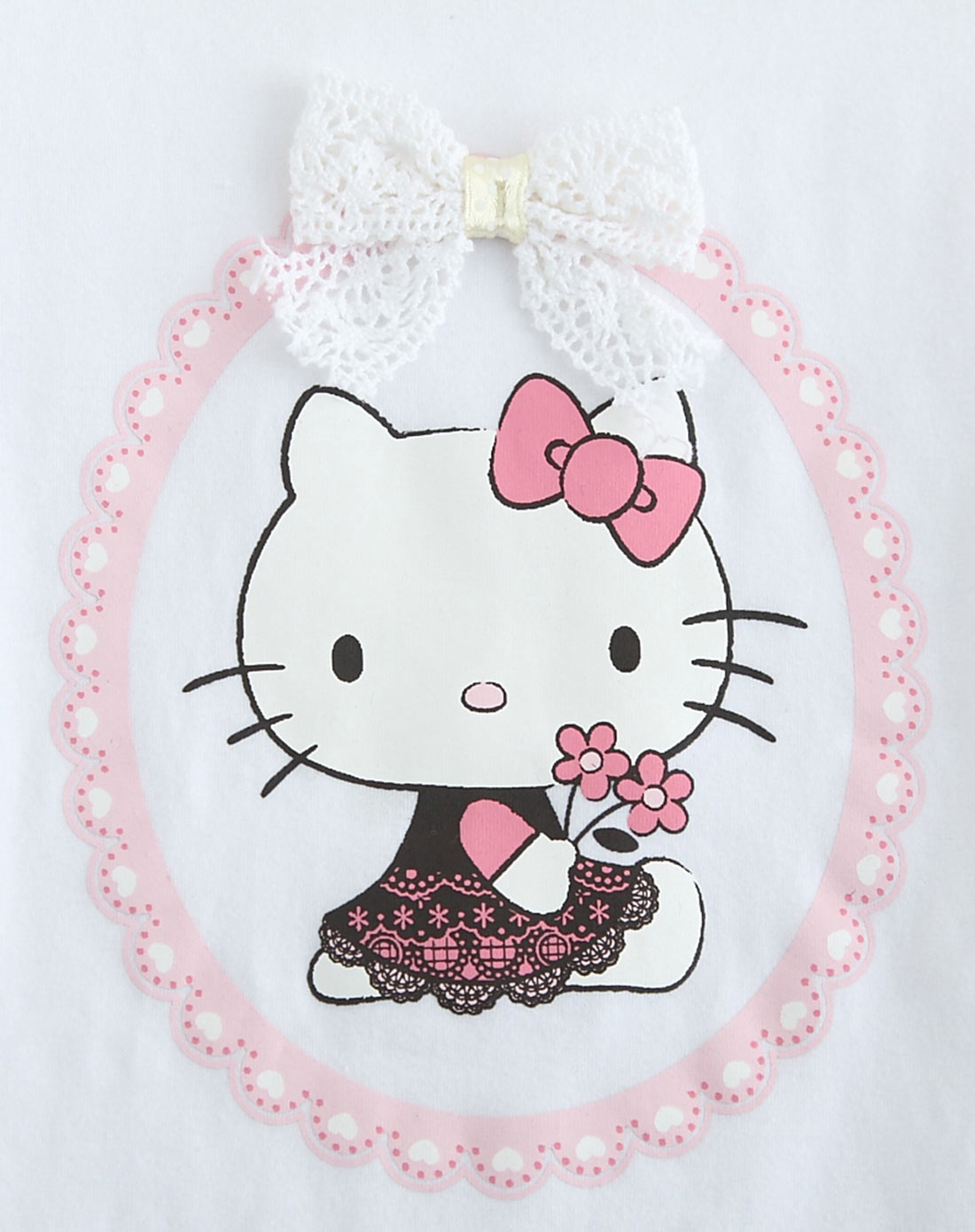 hello kitty 童装内衣混合专场-女童白色长袖针织t恤