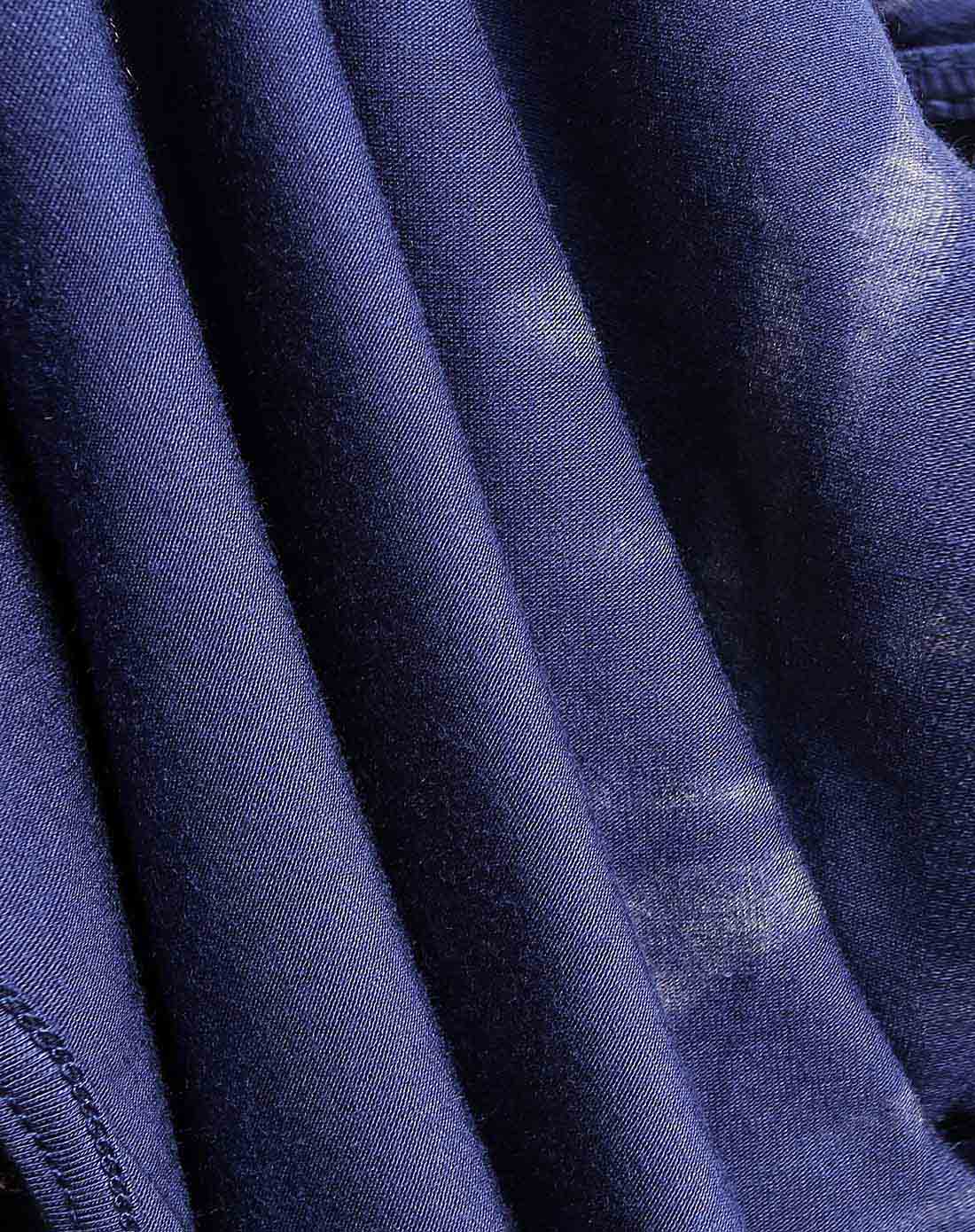 女款午夜蓝紫金花休闲背心裙