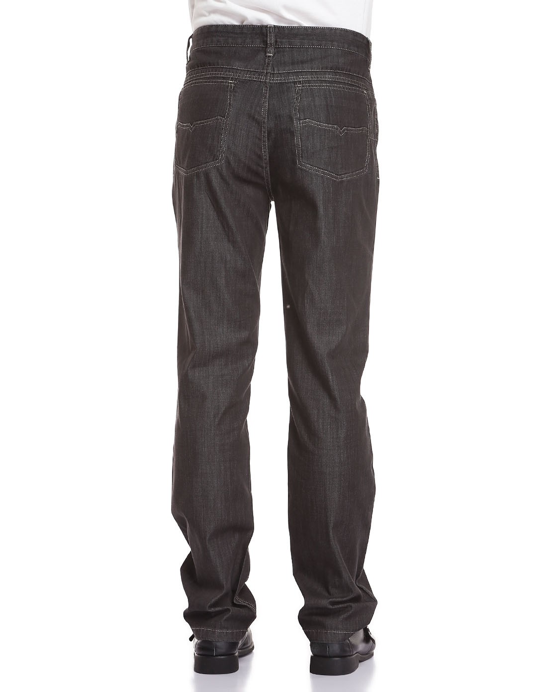 黑色休闲百搭中腰牛仔长裤