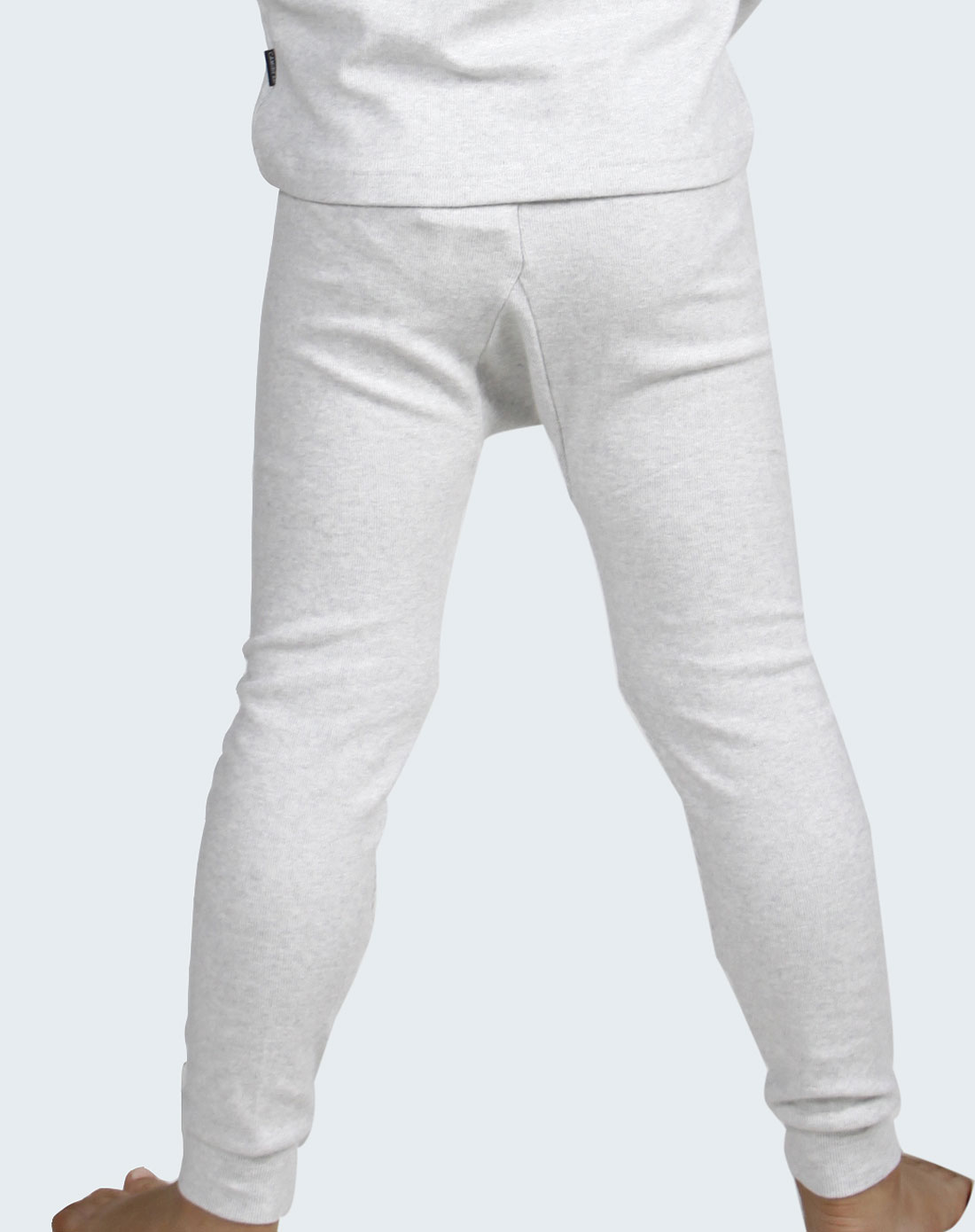 男童花灰薄秋裤