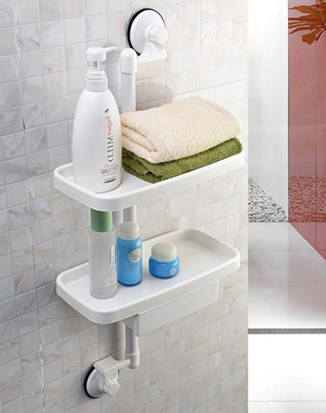 创意无痕卫生间物架