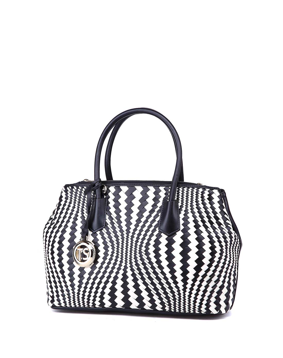 女款黑白色大牌千鸟格手提包