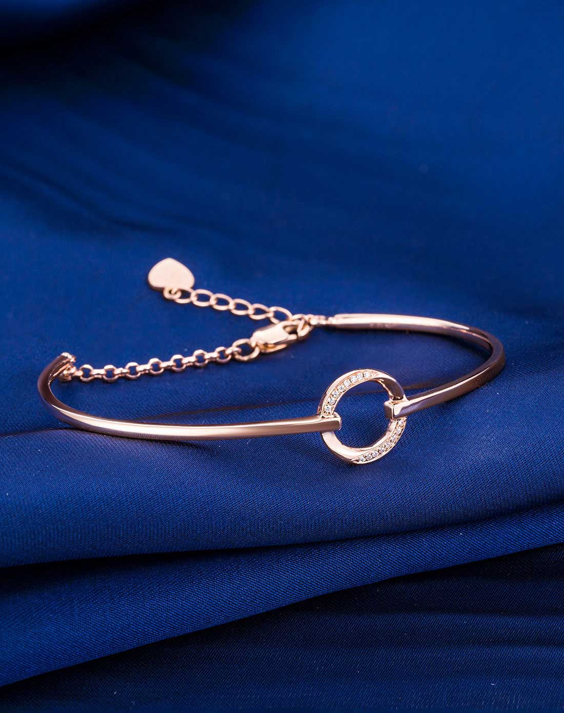 18k玫瑰金钻石手镯