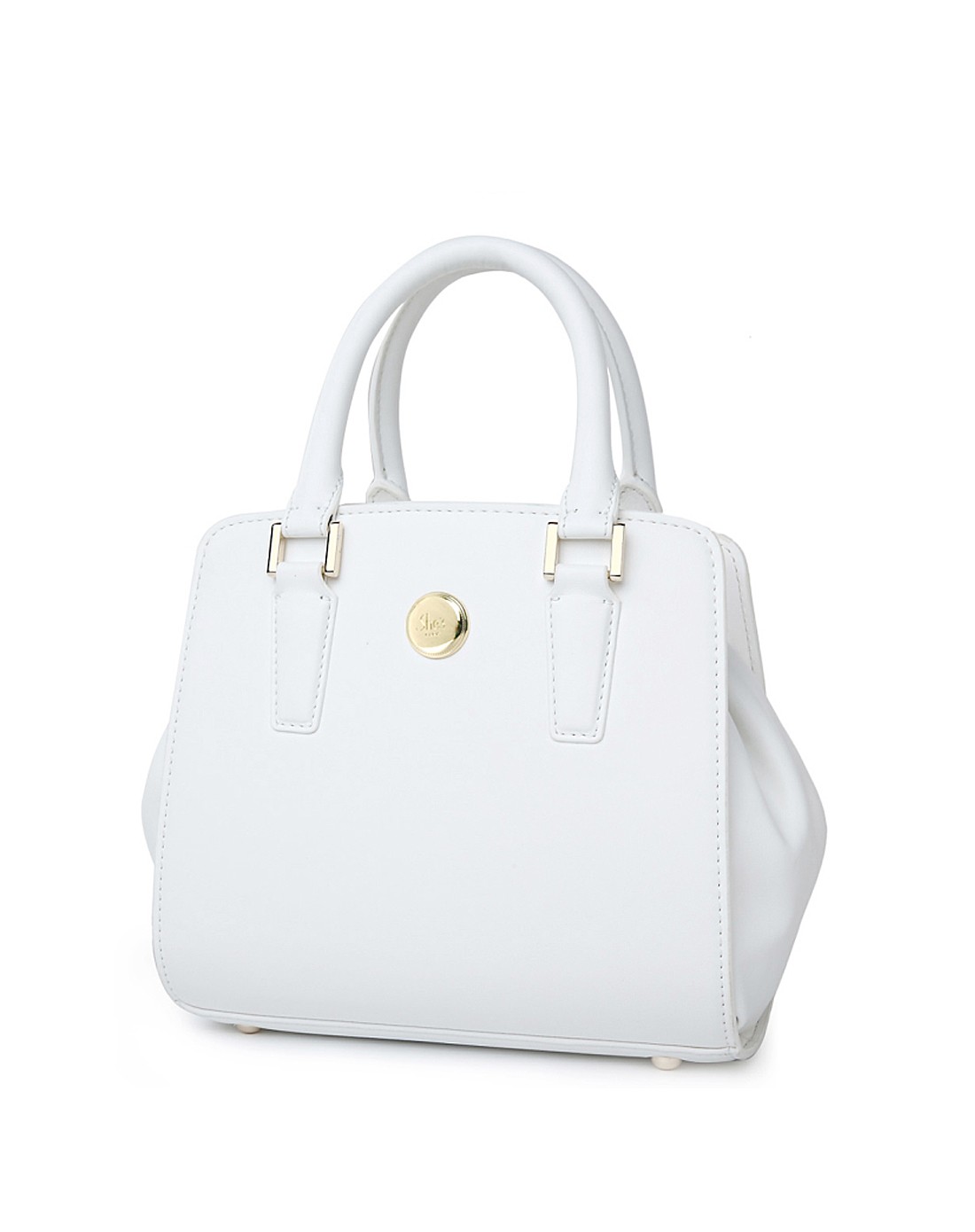 时尚简约白色手提包