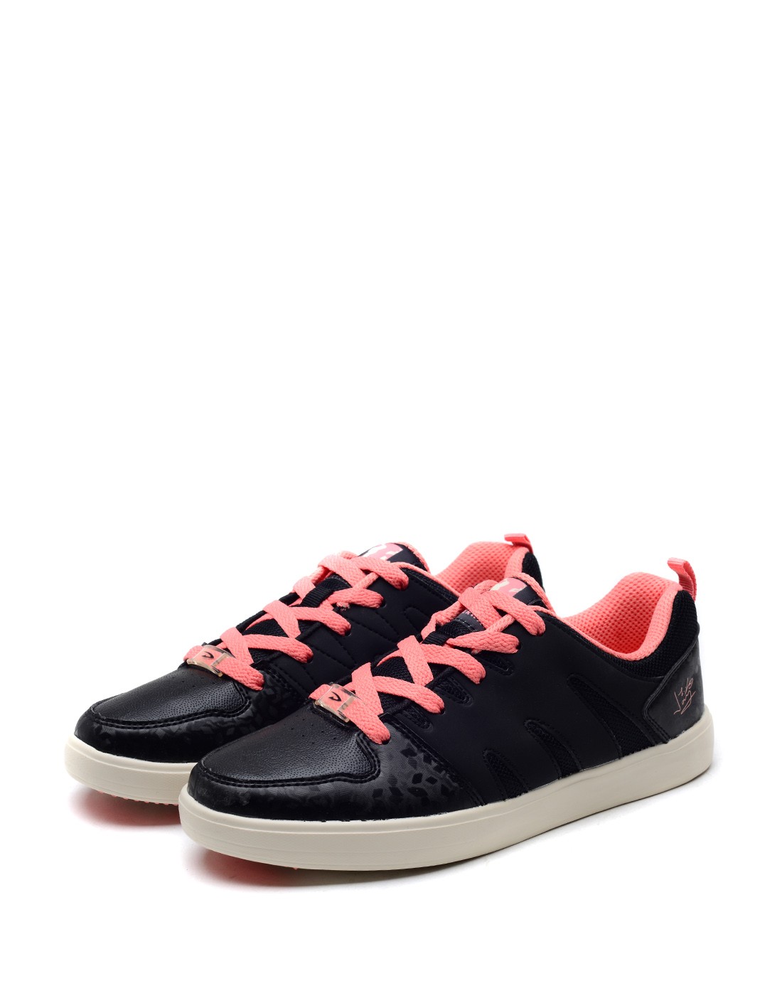 合成革/帆布 女款鲑鱼色/正黑跑鞋 运动生活系列