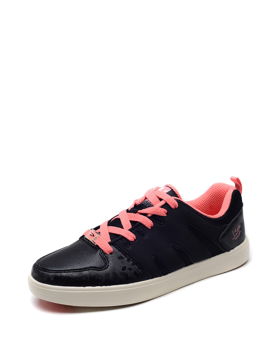 合成革/帆布 女款鲑鱼色/正黑跑鞋 运动生活系列