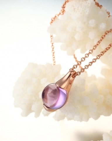 925银紫水晶吊坠(赠银链)