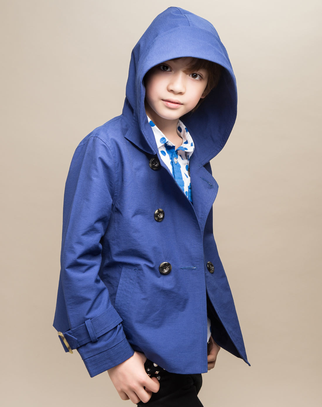 l boy 男童蓝色外套