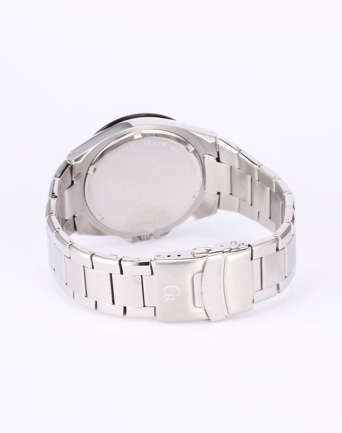 garona男款银色黑边圆形手表gs0033mb04-01_唯品会