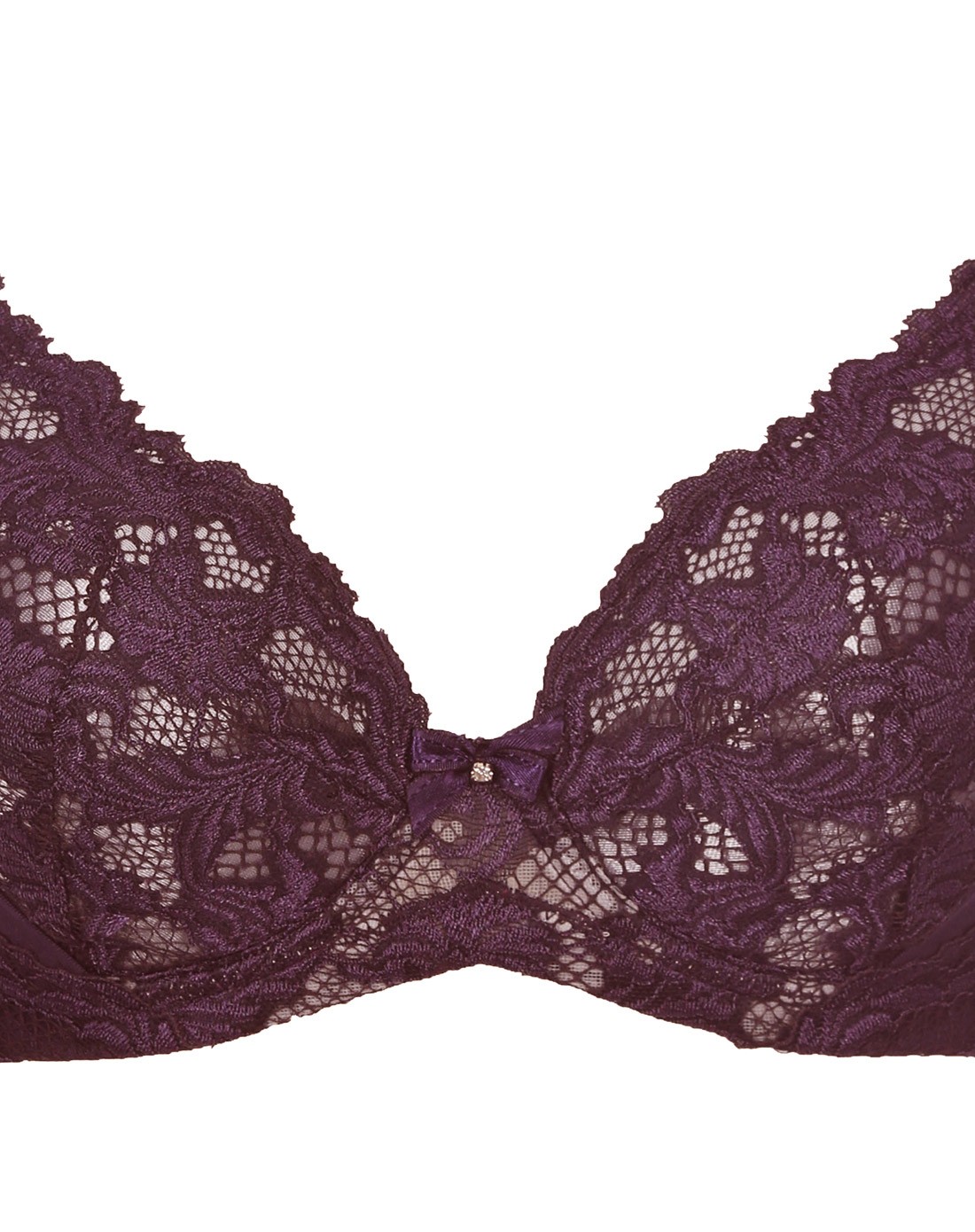 古今gujin旗下品牌内衣专场摩卡棕色3/4均厚拼绵大杯调整型文胸0d218