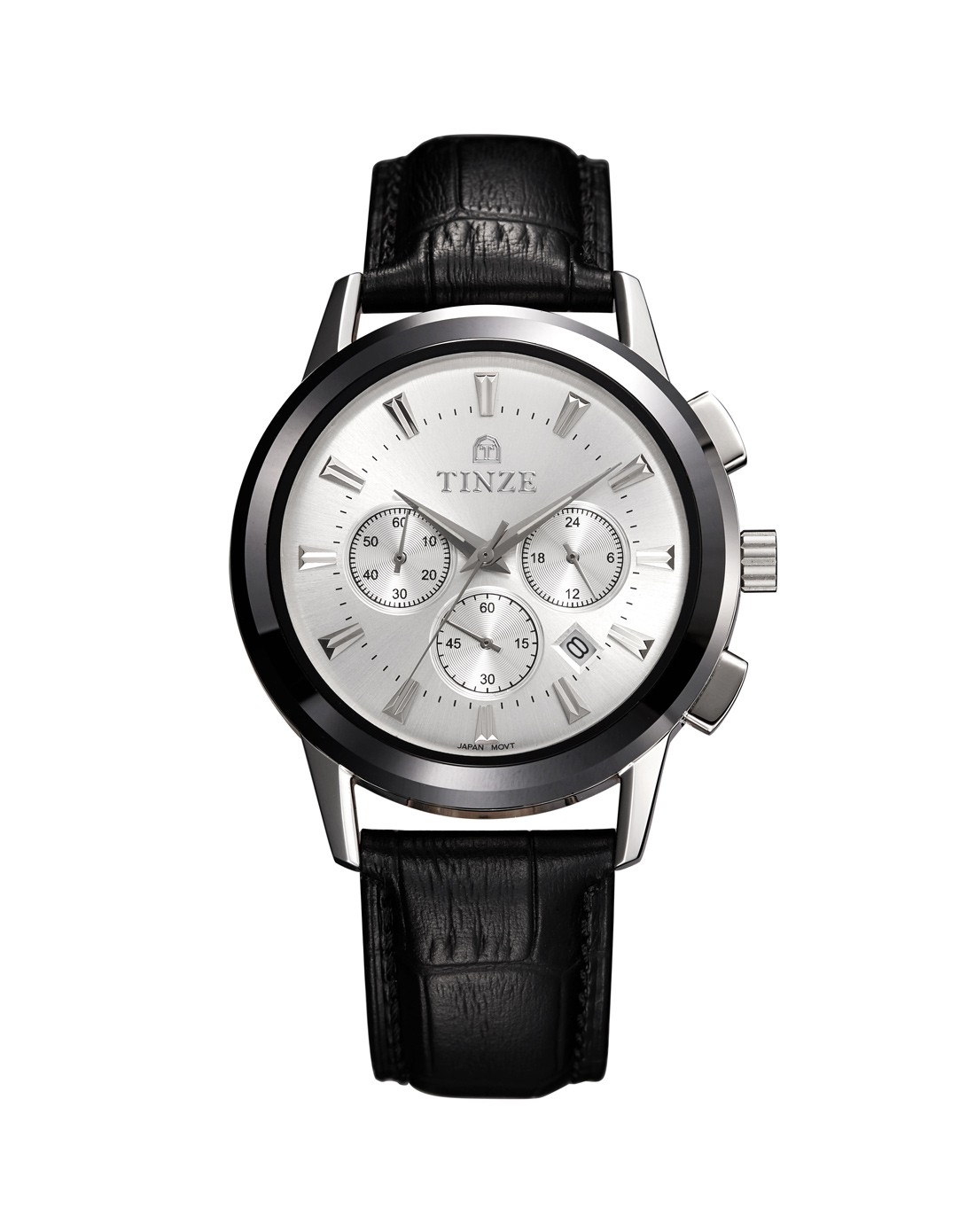 天逸系列男款石英时尚运动蓝宝石镜面皮带手表