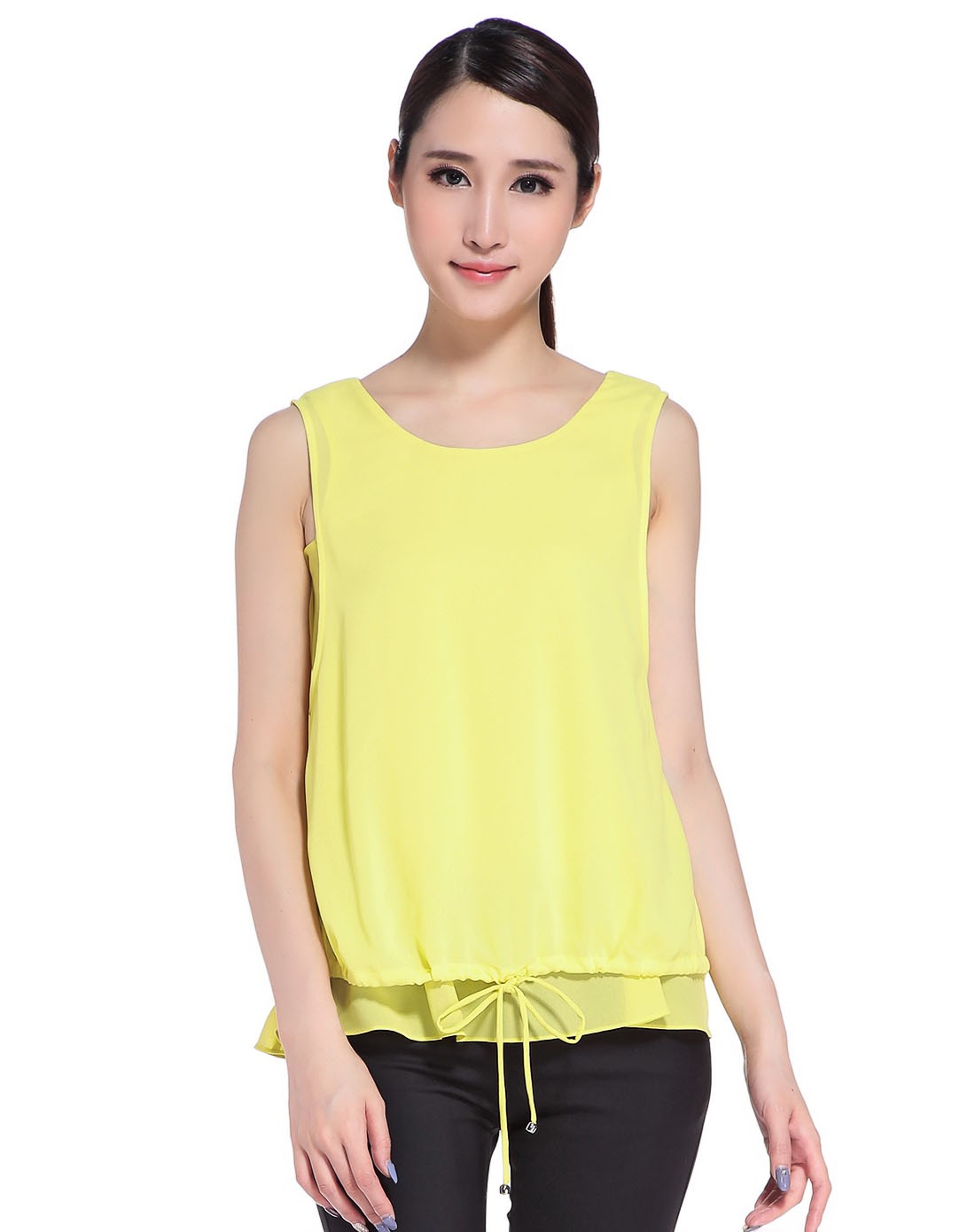 雅莹ep黄色鲜艳时尚背心