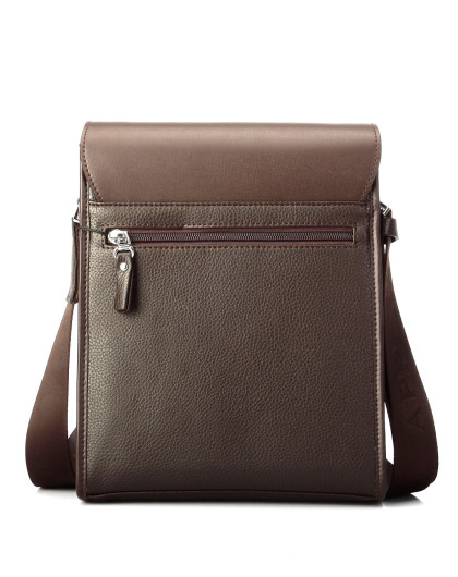 啡色pu皮包男款休闲真皮单肩包