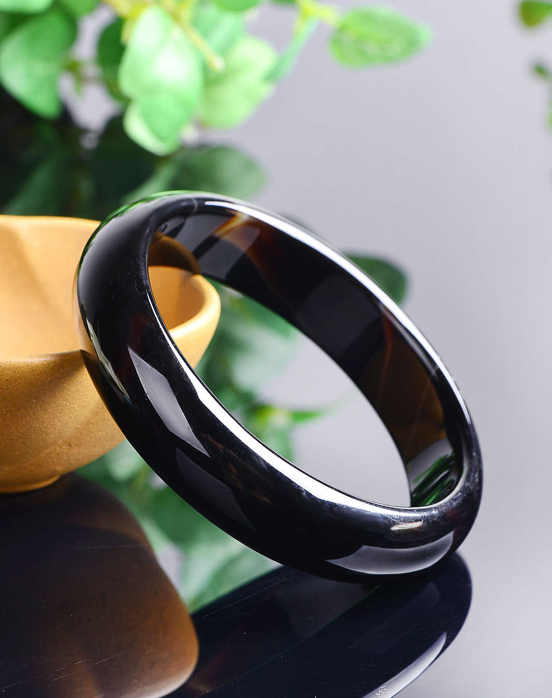 富贵转运黑玛瑙时尚手镯附证书