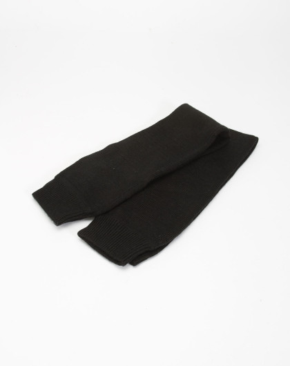 黑色针织长筒手套