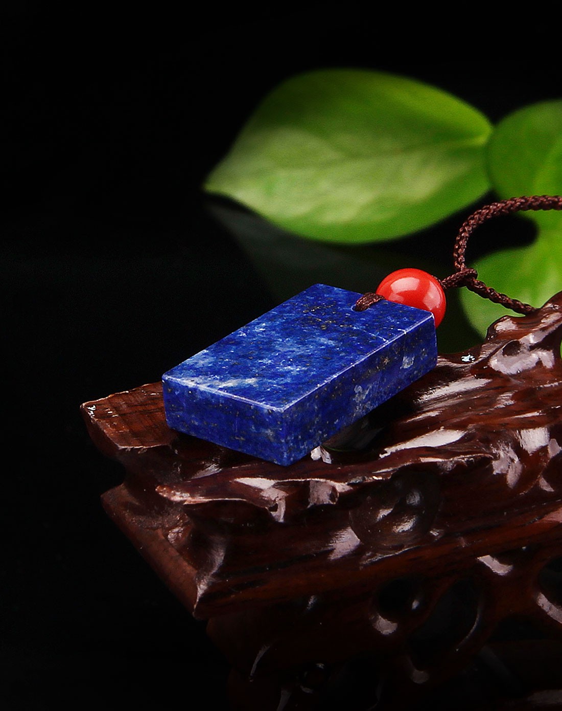 3a级青金石平安无事牌(附证书)