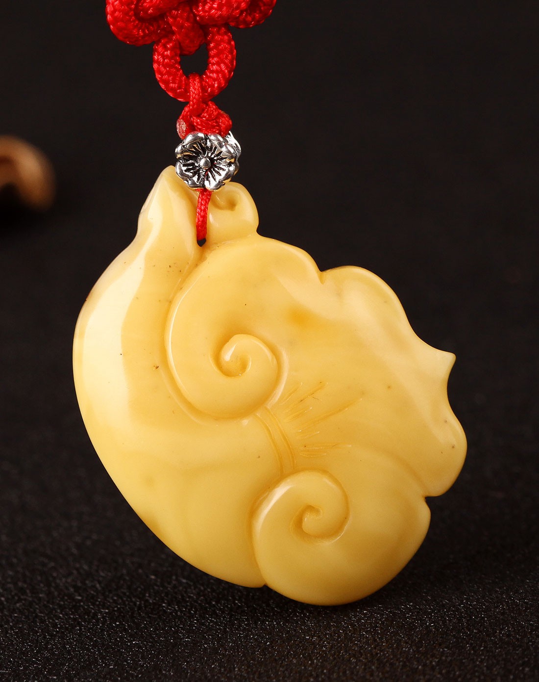 天然琥珀蜜蜡如意吉祥吊坠