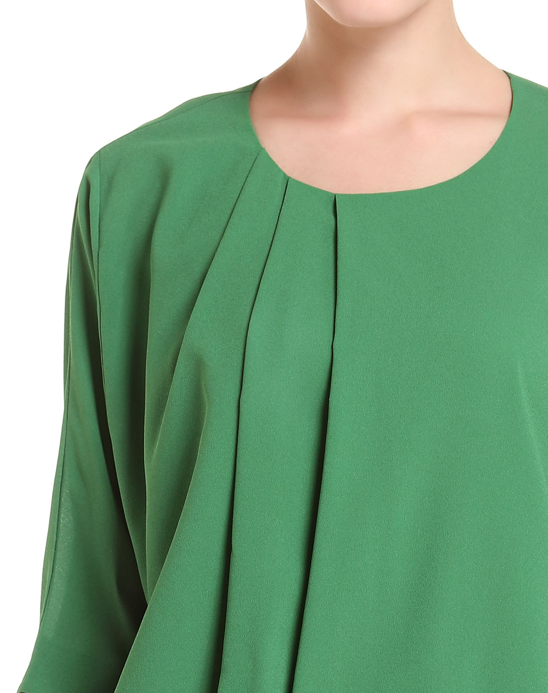 女款深绿色宽松大方上衣