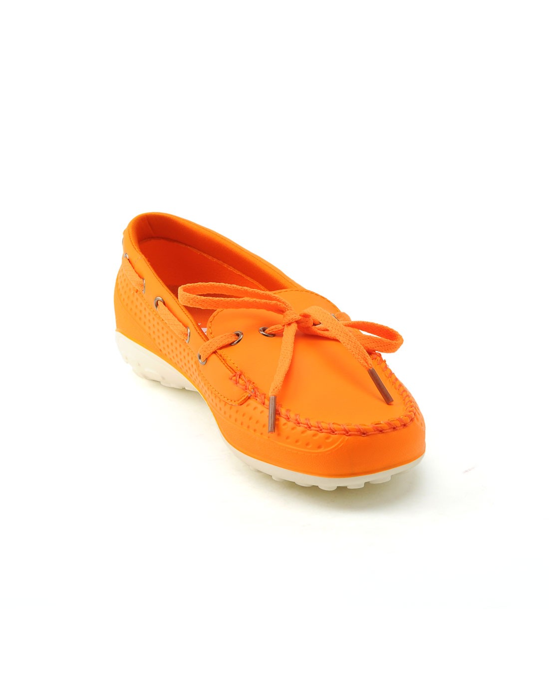 时尚透气 女款桔红彩色休闲鞋