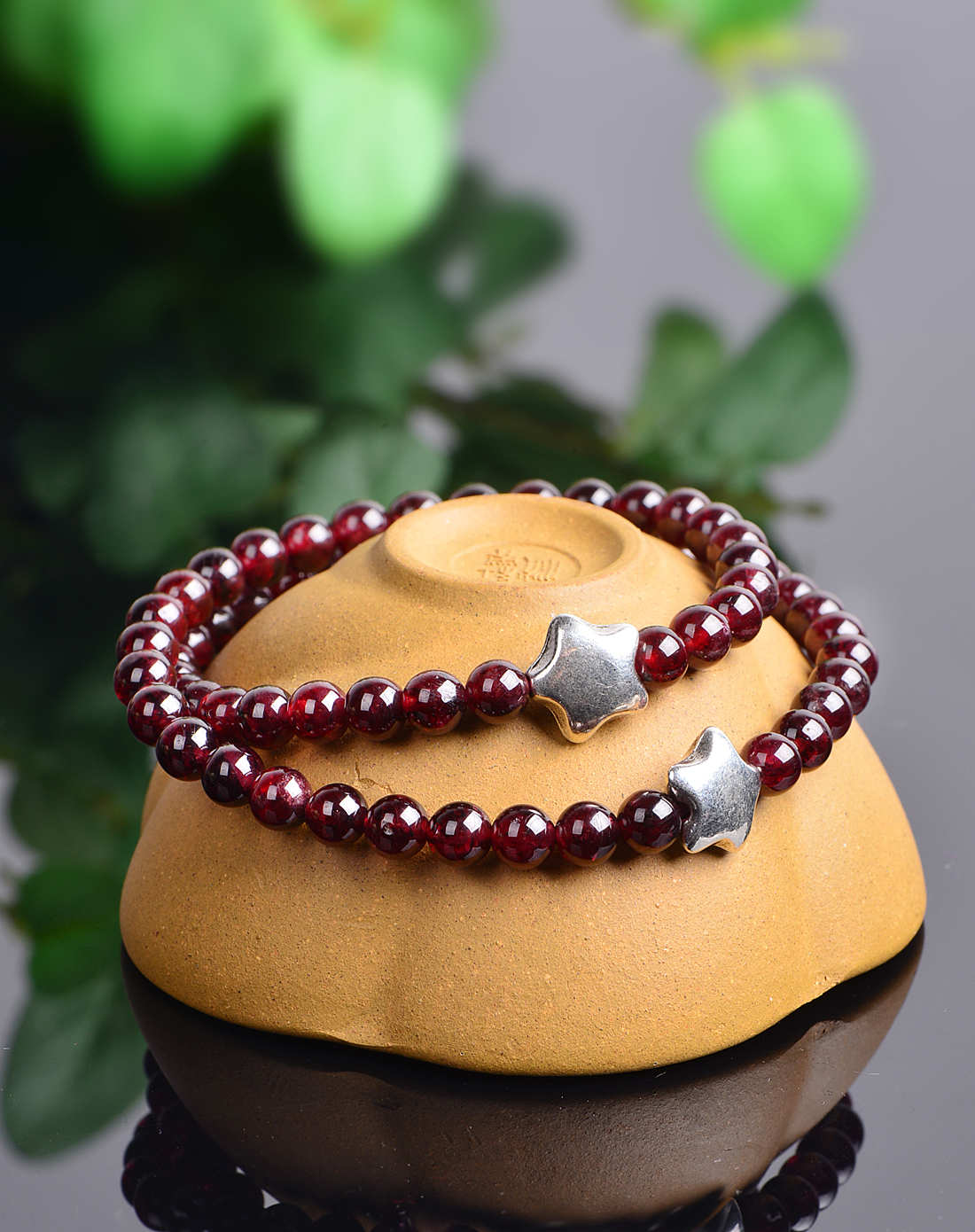 星空物语石榴石两圈手链附证书