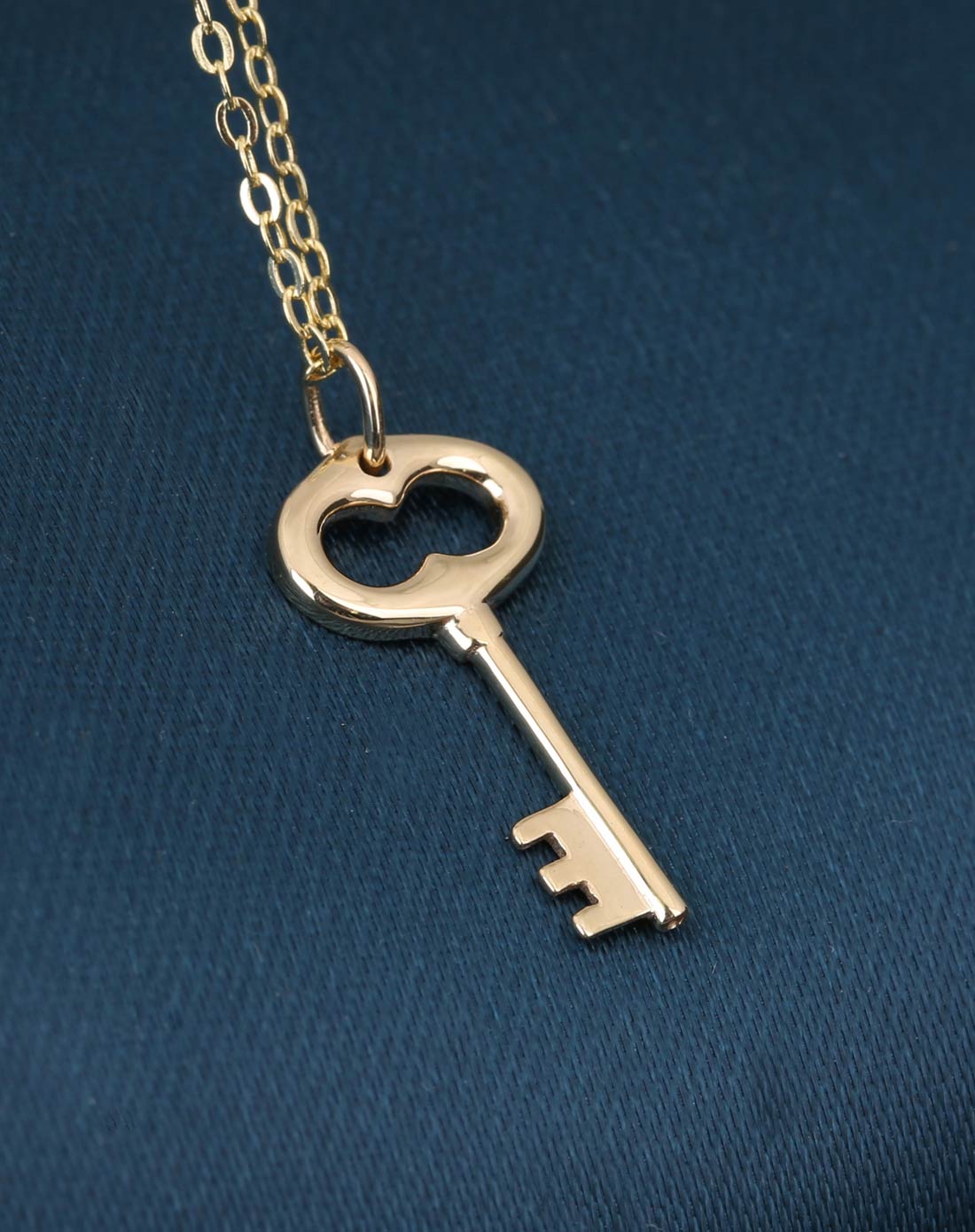 【经典钥匙】纯14k黄金简约别致钥匙全手工经典吊坠赠s925银链