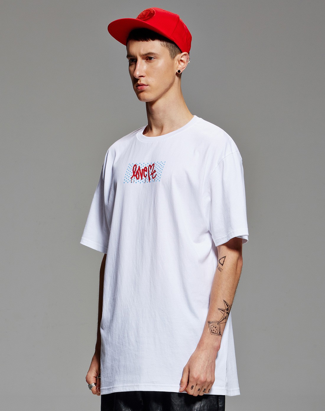 clot白色男式短袖t恤