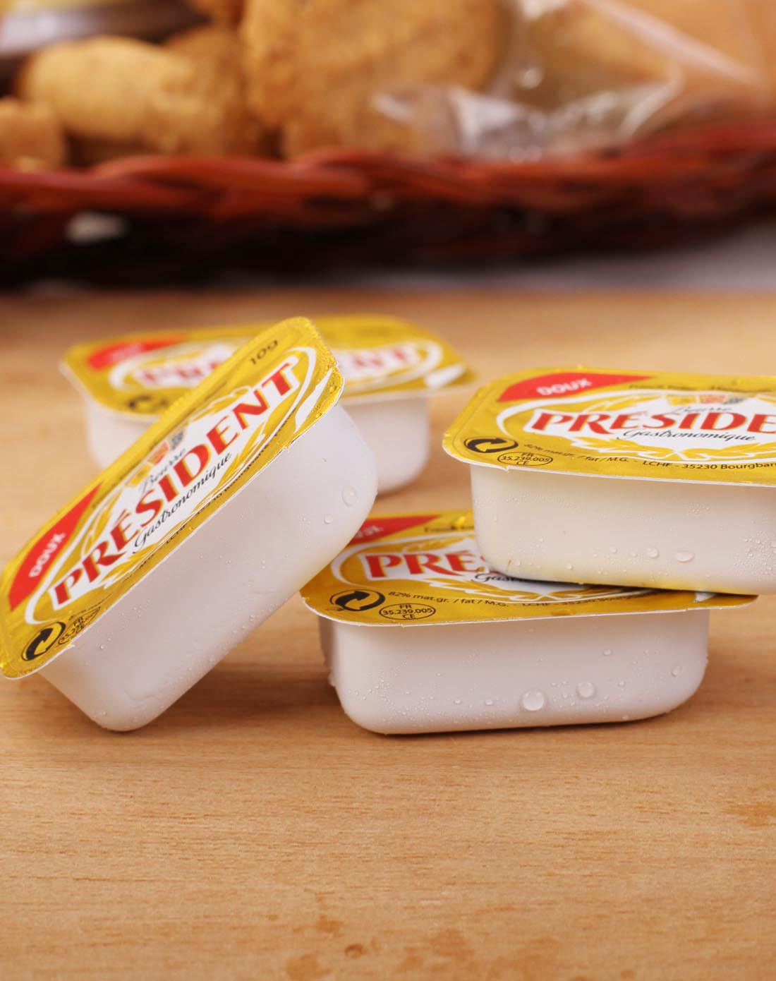 世界三大奶源地 总统牌 法国淡味份装黄油10g*100粒