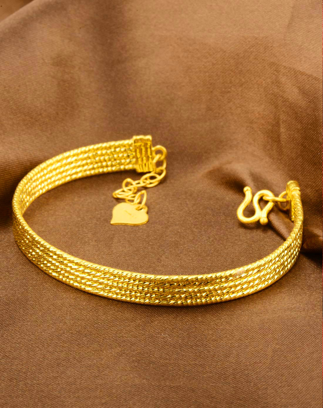 千足金黄金手镯0501001-5璀璨星河五丝(21.54克)