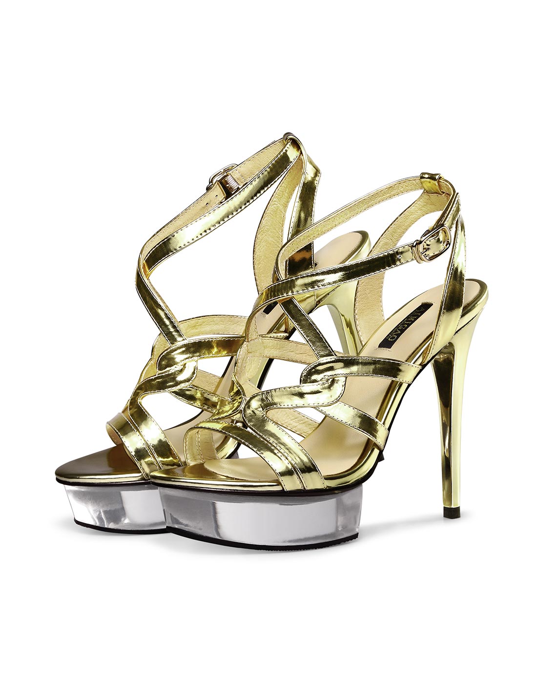 2015夏季金色牛皮凉鞋